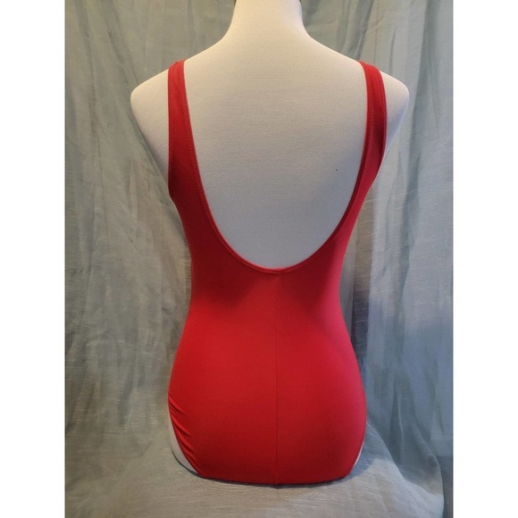 Red one piece Swimsuit small - Picture 2 of 2